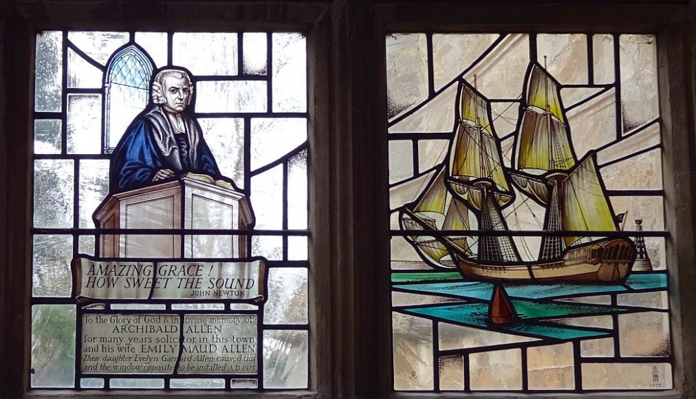Vitrail de John Newton à l'église d'Olney, Buckinghamshire, Angleterre Vitrail de John Newton à l'église d'Olney, Buckinghamshire, Angleterre / ©Flickr/Snapshooter46