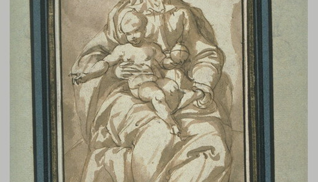Vierge à l'enfant tenant un globe du Monde (extrait) Vierge à l'enfant tenant un globe du Monde (extrait) / Anonyme, 16e siècle, collection du Louvre (extrait)
