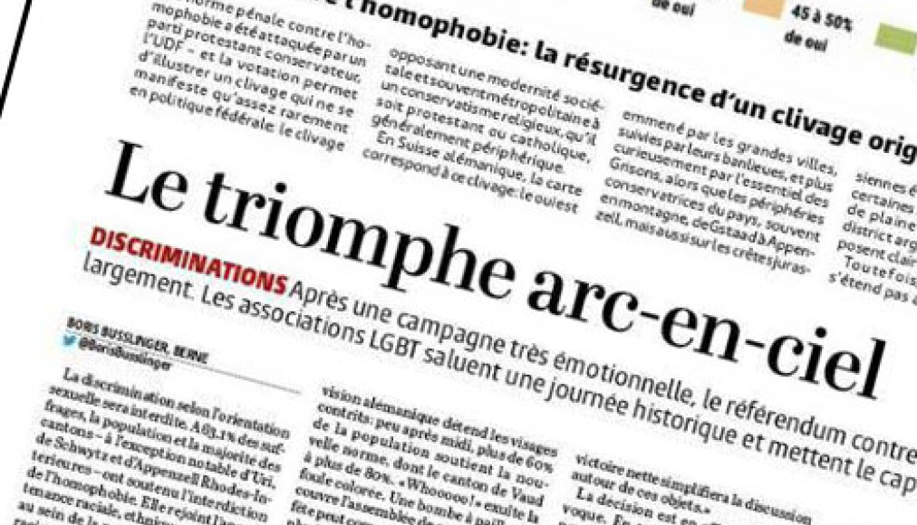 Une capture de la page 4 du «Temps» du 10 février. Une capture de la page 4 du «Temps» du 10 février. / © Le Temps