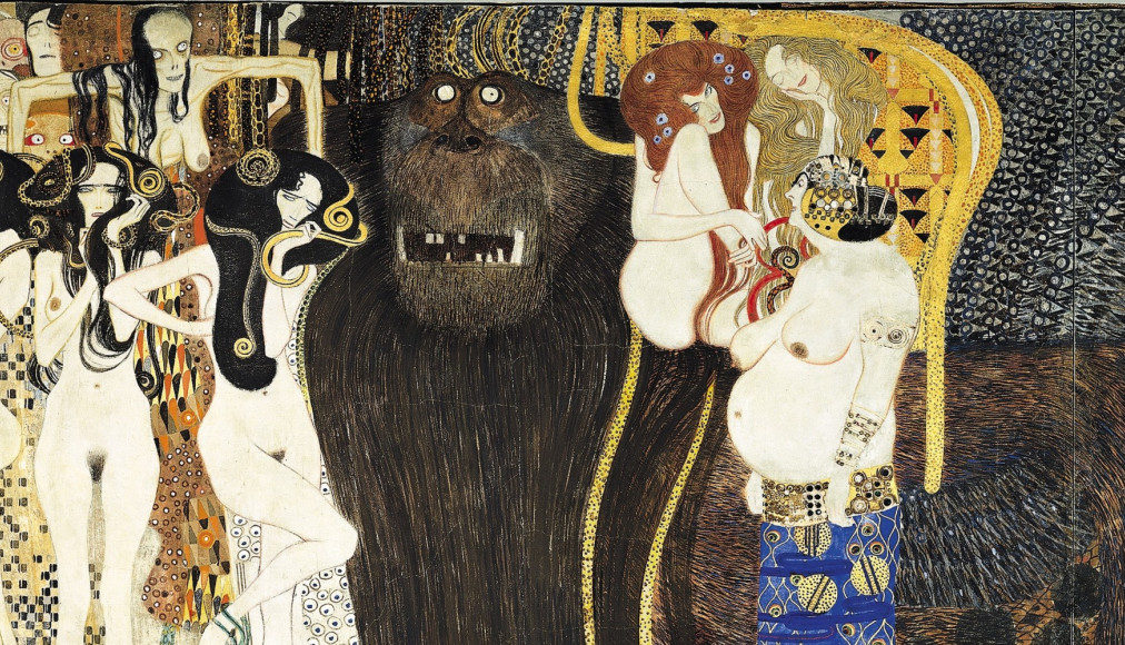 Les forces du Mal et les trois Gorgones, partie de la Frise Beethoven, Gustav Klimt, 1902 Les forces du Mal et les trois Gorgones, partie de la Frise Beethoven, Gustav Klimt, 1902 / Gustav Klimt - Les forces du Mal et les trois Gorgones - 1902